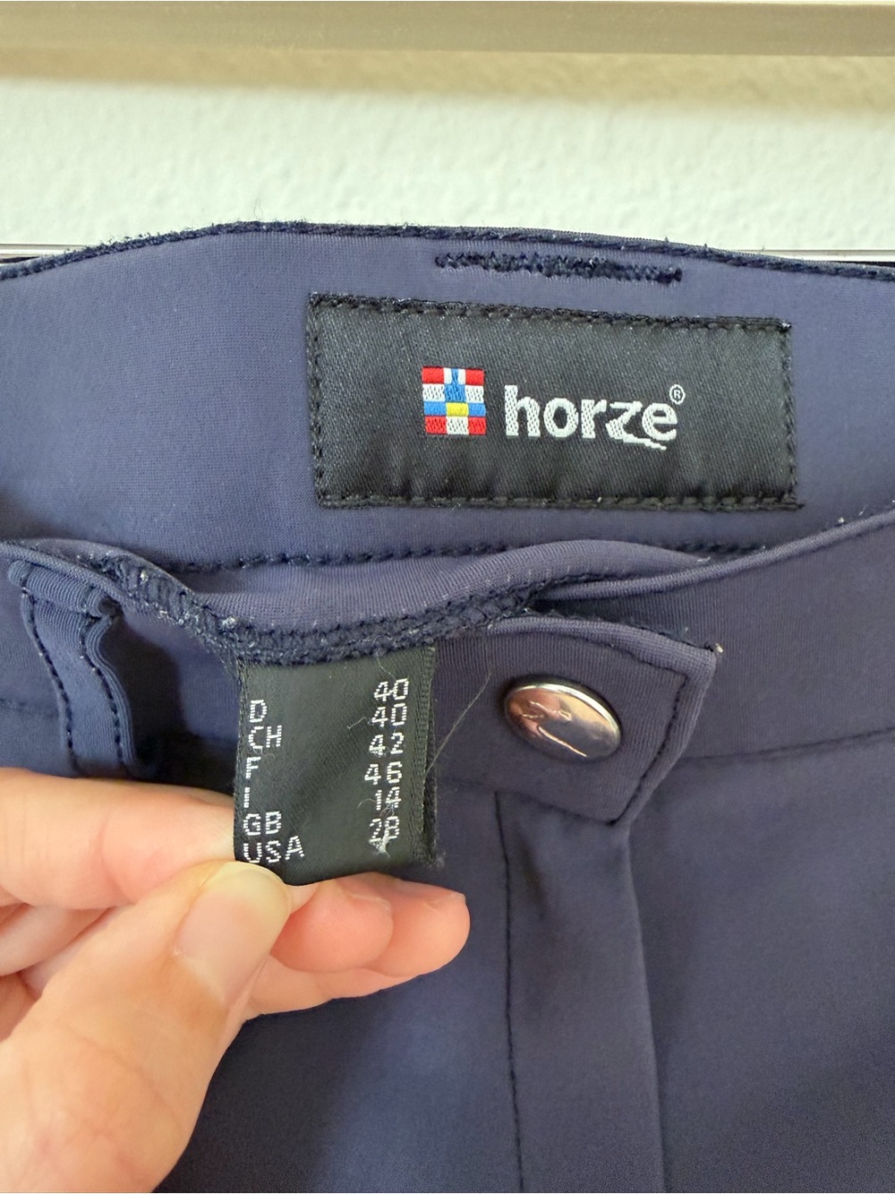Horze Full Seat Riding Tights Pants Silicon Grip Breeches Size 28 Equestrian - Picture 8 of 12